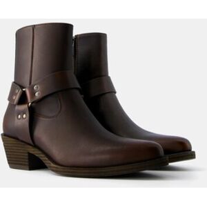 Bershka Bottines Cowboy Effet Usé Homme Homme 44 Marron - Publicité