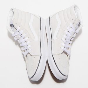 Vans - Sneakers en Velours de Cuir & Toile SK8-Hi ecrues Ecru