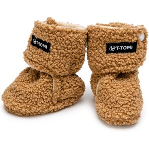 T-TOMI TEDDY Booties Brown chaussons pour bébés 0-3 months 1 pcs