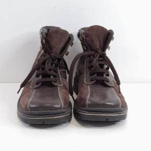 Boots homme cuir marron montante à lacets zip - pointure 42 Marron - Publicité