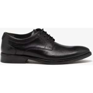 Derbies homme dessus en cuir uni a lacets ronds - Taneo - 45 - noir - TANEO noir