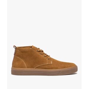 Derbies homme montants dessus cuir uni ? Taneo - 43 - camel - TANEO camel