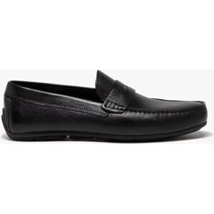 Mocassins homme dessus uni en cuir Penny Loafer - Taneo - 46 - noir - TANEO noir