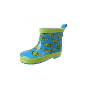 Playshoes bottes de pluie courtes crocodiles bleu/vert - Publicité