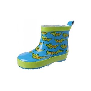 Playshoes bottes de pluie courtes crocodiles bleu/vert taille 19 - Publicité