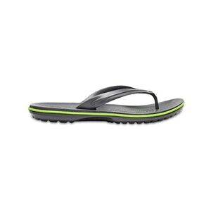 Cross Crocs Crocband Flip Flops Thongs Relaxed Fit Sandales en Graphic Gris & Volt Vert 11033 0A1 [UK M3/W4 US M4/W6] - Publicité