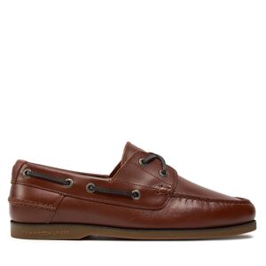 Chaussures basses Tommy Hilfiger Th Boat Shoe Core Leather FM0FM04506 Marron - Publicité