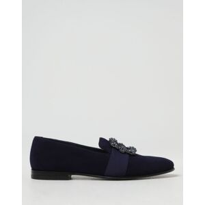 Mocassins MANOLO BLAHNIK Homme couleur Bleu Marine 7½ - Publicité