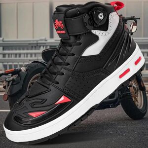 FANQISON Sneakers Bottes de moto unisexes, grandes et petites peaux, antidérapantes, Anti-collision, chaussures de sport pour hommes, 37-46 - Publicité