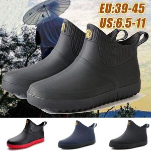 AprSi Bottes de pluie en caoutchouc pour hommes, chaussures imperméables antidérapantes, bottes de pluie en PVC, chaussures de travail avec doublure en velours fin 39-45 - Publicité