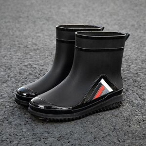 Chaussures de pluie pour hommes chaussures imperméables à la mode bottes de pluie antidérapantes chaussures en caoutchouc pantoufles courtes décontractées cuisine - Publicité