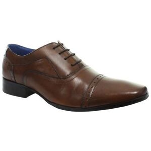 Roamers Mens 4 Eyelet Punched Cap Leather Oxford Shoes - Publicité