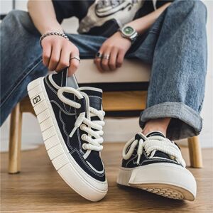 Men s Fashion Low Top Canvas Skateboarding Breathable Casual Half Slippers Shoes Students Boys Male Trending Soft Sole Comfortable Gym Sneakers - Publicité