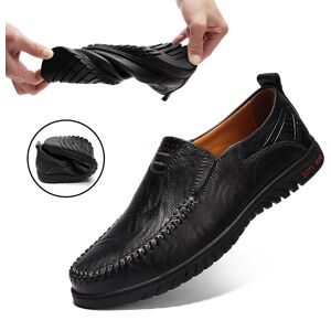 AIRAVATA Hommes chaussures décontractées homme mocassins mocassins respirant sans lacet chaussures de conduite grande taille 37-47 - Publicité