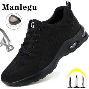 Super factory Chaussures de travail de sécurité respirantes légères hommes femmes chaussures indestructibles chaussures de sécurité pour hommes de haute qualité baskets de travail à bout en acier bottes de travail anti-crevaison - Publicité