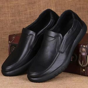 WTEMPO Casual Shoes Leisure Men Genuine Leather Slip on Non-slip Rubber Sole Comfortable - Publicité