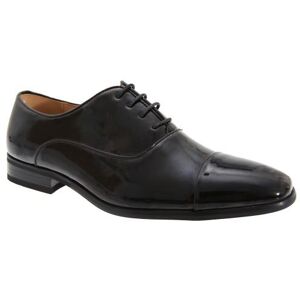 Goor Mens Pleated Cap Oxford Tie Patent Shoes - Publicité