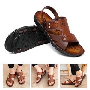 TXW11SS Chaussures de plage antidérapantes à bout ouvert pour hommes, sandales d'été, pantoufles en PVC à double usage - Publicité