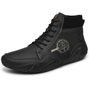 FANQISON Casual Shoes Chaussures montantes décontractées pour hommes, faites à la main, Super Fiber, grande taille, caoutchouc, fond souple, chaussures de conduite de voiture - Publicité