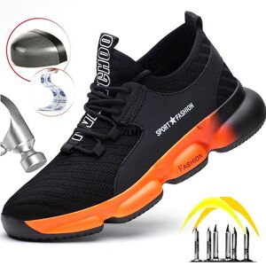 AllSafe Chaussures de travail pour hommes, chaussures de travail respirantes à bout en acier, légères, industrielles, anti-perforation, antidérapantes, bottes de sécurité de travail - Publicité