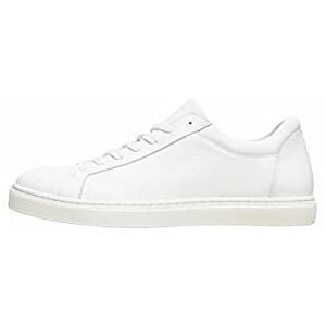 SELECTED HOMME Homme Slhevan Leather Trainer B Noos Baskets en Cuir Bottes, Blanc, 40 EU - Publicité