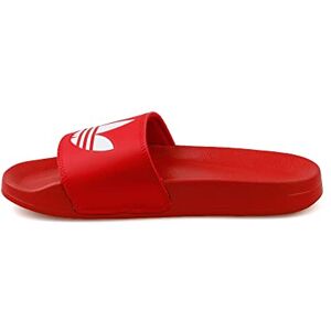 Adidas Homme Adilette Lite Chaussure de Gymnastique, FTWR White Scarlet, Numeric_39 EU - Publicité