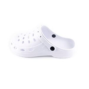 R-ISLAND Clogs Classic,Sabots Homme, Eva, imperméable, Sabots de Travail, santé, Cuisine, Piscine, Plage.etc (Blanc, Adult, Men, Numeric_46, Numeric, EU_Footwear_Size_System, Medium) - Publicité