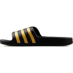 Adidas Mixte Adilette Aqua Claquettes, Core Black/Gold Met./Core Black - Publicité