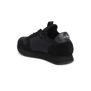 Calvin Klein Jeans Baskets De Running Homme Sock Laceup Nylon-Leather Chaussures De Sport, Noir (Triple Black), 46 - Publicité