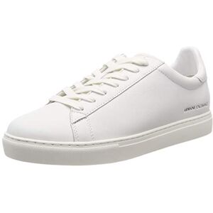 Armani Exchange Homme Lace Up Sneaker Sneakers Basses, Blanc (White 00001), 47.5 EU - Publicité