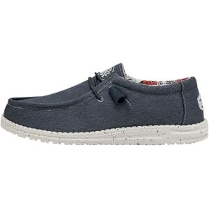 Hey Dude Homme Toile Stretch Wally MOC Toe Shoes, Bleu, 37 EU - Publicité