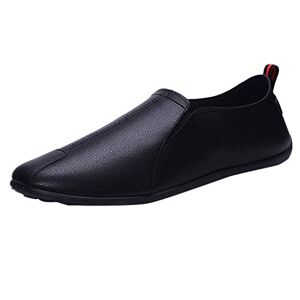 SHOBDW Mode Homme Cuir Décontracté Slip-on Bateau de Conduite Respirant Chaussures Chaussures habillées Chaussures habillées(Black,42) - Publicité