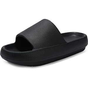 Coswind Chaussons Femme Homme été Sandales Claquette de Bain Cloud Slides Confortable Réglable Douche Soft Foam Sole Piscine Plage Maison Sport et D'extérieur Pantoufles Noir 37-38 - Publicité