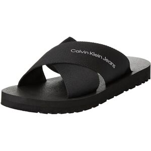 Calvin Klein Jeans Homme Cross Sandal Slipon RP in BTW  Plates, Noir (Triple Black), 41 EU - Publicité