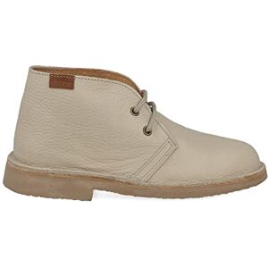 PAYMA Bottes Safari Desert en Cuir Souple pour Hommes et Femmes. Fabriqué en Espagne. Bottines Chaussure Chukka Sport. Semelle en Caoutchouc. Coleur: Blanc Cassé Souple, Taille: EU 36 - Publicité