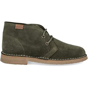 PAYMA Bottes Safari Desert en Cuir pour Hommes et Femmes. Fabriqué en Espagne. Bottines Chaussure Chukka Sport. Fermeture en Dentelle. Semelle en Caoutchouc. Coleur: Caqui, Taille: EU 36 - Publicité