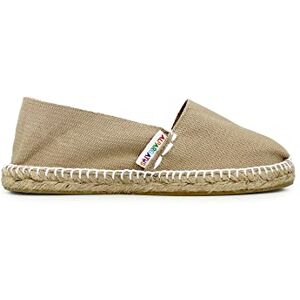 ALPARGATUS Espadrilles classiques en toile de couleur unie fabriquées en Espagne, Sable, 37 EU - Publicité