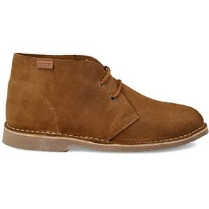 PAYMA Bottes Safari Desert en Cuir pour Hommes et Femmes. Fabriqué en Espagne. Bottines Chaussure Chukka Sport. Fermeture en Dentelle. Semelle en Caoutchouc. Coleur: Camel, Taille: EU 36 - Publicité