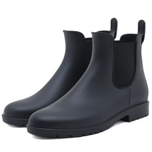 Uniuni Bottes de Pluie Femmes Antidérapant Chelsea Boots Hommes Imperméable Légères Confort Caoutchouc Bottines Noir 36 - Publicité