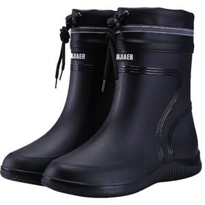 YANFJHV Bottes en caoutchouc pour homme Imperméables à l'eau Courtes Bottes de pluie Antidérapantes Chaussures de travail Chaussures de jardin Grandes tailles Bottines décontractées - - Publicité