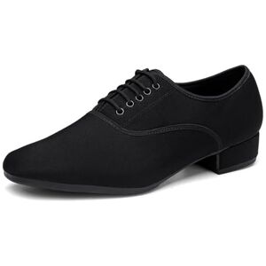 omcam Chaussures De Danse De Salon pour Hommes, Chaussures De Danse À Lacets Professionnelles 1Inchs Heel Latin Salsa Tango Shoes,Suede Full Sole,43 EU - Publicité