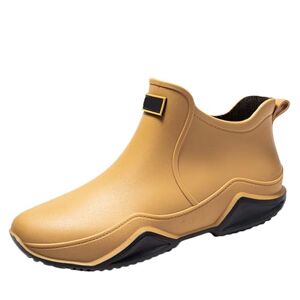 BIISDOST Bottes en caoutchouc pour homme Bottes courtes imperméables Bottes de pluie Antidérapantes Chaussures de travail Bottes de pluie légères à enfiler Chaussures de jardin Grandes - Publicité