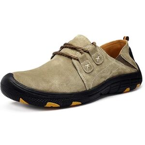 Asifn Mocassins et Chaussures de Sport Hommes en Cuir Oxford Driving Flats Extérieur Marcher Chaussures de Randonnée à la Mode（Marron,39/40 EU,40 Taille de la Marque - Publicité