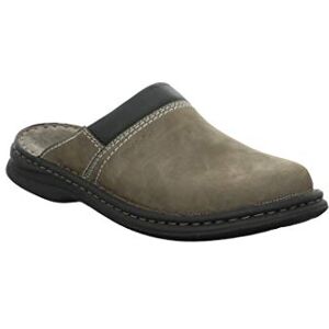 Josef Seibel Sabots Max pour homme Chaussons pour homme Mules Largeur G (normal) Élastique Cuir Disponible en grandes tailles Couture à la main, gris, 44 EU - Publicité