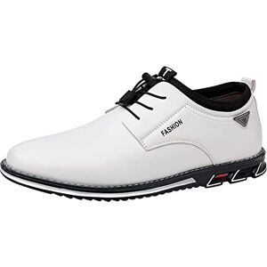 TDEOK Hommes Chaussure de Mariage Oxford Chaussures en Cuir synthétiques Chaussure de Smoking Business Britanique Shoes Chaussures de Marche Classique laquée Bleu, Noir, Blanc, Marron 39-48 - Publicité