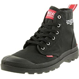 Palladium Pampa Hi Dare Bottes et Bottines Souples Mixtes en Moleskine Souple Semelle en Caoutchouc, Embout de Protection Look Militaire Vegan Friendly,Noir,45 EU - Publicité