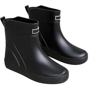 BIISDOST Bottes en caoutchouc pour homme Bottes courtes imperméables Bottes de pluie Antidérapantes Chaussures de travail Bottes de pluie légères à enfiler Chaussures de jardin Grandes - Publicité