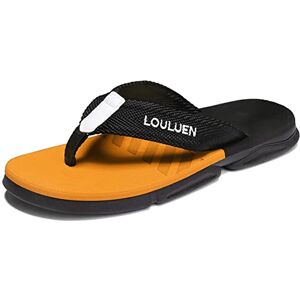 CELANDA Tongs été Homme Flip Flop Confortable Antidérapante Chaussures de Plage & Piscine Loisir Sandales Bout Ouvert, B Jaune Taille 41 EU - Publicité