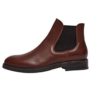 SELECTED HOMME Homme SLHBLAKE Leather Chelsea Boot B Noos Bottes, Demitasse, 46 EU - Publicité