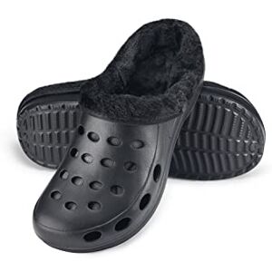 ESTRO Chaussons Femme Hiver Chaud Sabot Fourré Homme Sabot Jardin Fourre Chaussons Homme Hiver Chaud Sabot Fourré Femme A01 (37, Noir) - Publicité